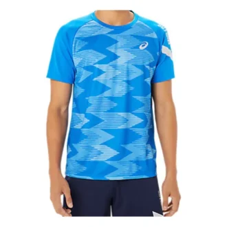 A-I-M Dry Graphic Kurzarm-Shirt „Electric Blue“