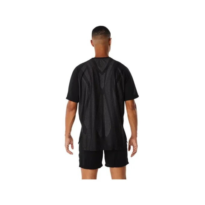 Actibreeze Jacquard Kurzarm-T-Shirt „Black“