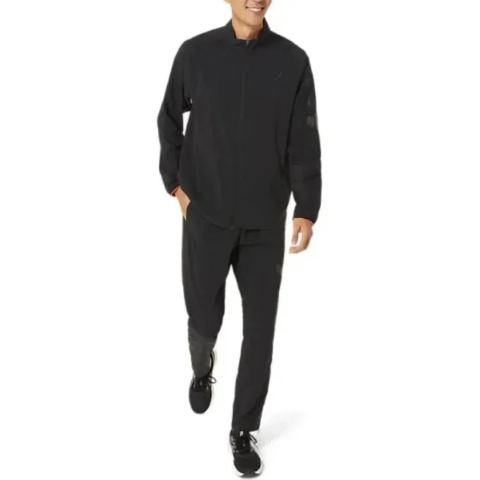 Asics A-I-M Cool Stretch Sommer-Webjacke „Performance Black“