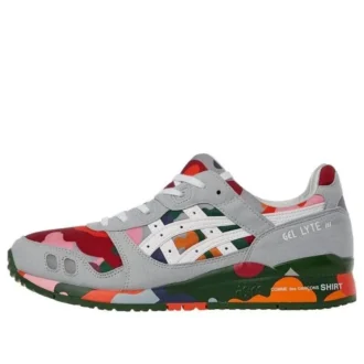 Asics x COMME des GARCONS Shirt Gel-Lyte 3 „Grey Red Multicolor“