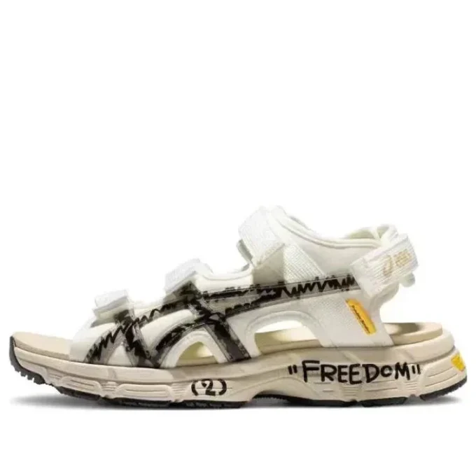 Asics x Trouble Smile Kahana Sd2 Sandalen „Weiß Schwarz Beige“