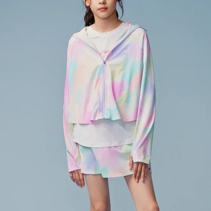 Bunte Jacke mit Fledermausärmeln „Multi-Color“