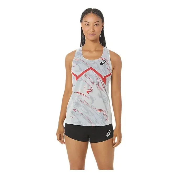 CJ-Line Light Singlet „Glacier Grey Electric Red“