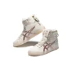 Double Clutch Fleece Retro High Board Schuh Milchweiß/Gold
