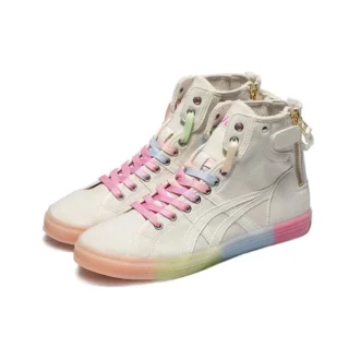 Double Clutch Milk White Retro Casual High Board Schuh „White Pink“