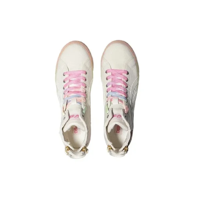 Double Clutch Milk White Retro Casual High Board Schuh „White Pink“