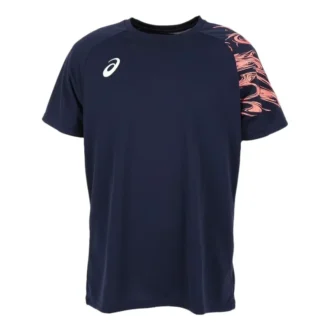Dry Print Kurzarm-T-Shirt „Midnight Blazing Coral“