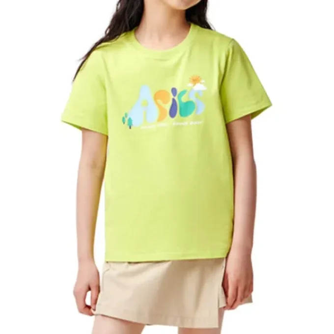 Farbenfrohes Logo-T-Shirt „Green“
