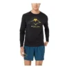 Fujitrail Logo Langarm-T-Shirt „Schwarz Gelb“