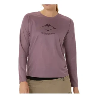 Fujitral Logo Langarm-T-Shirt „Dusty Mauve“