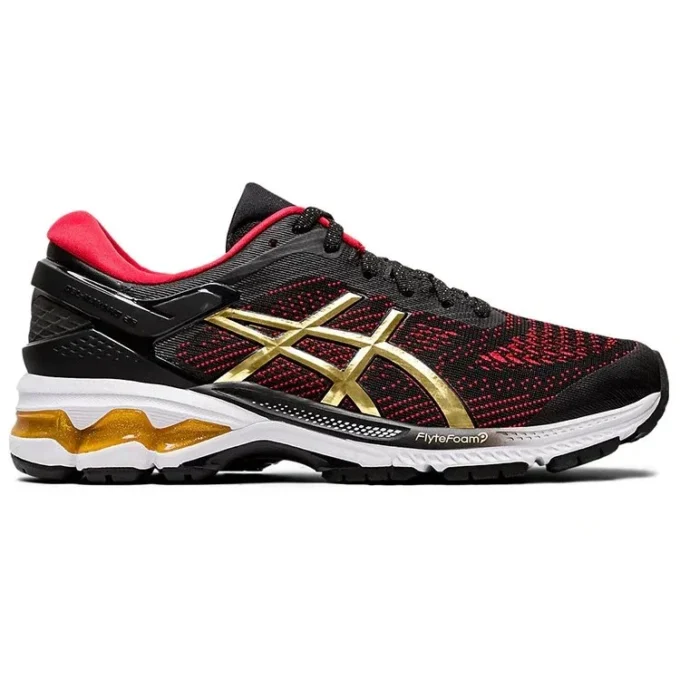 Gel-Kayano 26 „Black Red Gold“