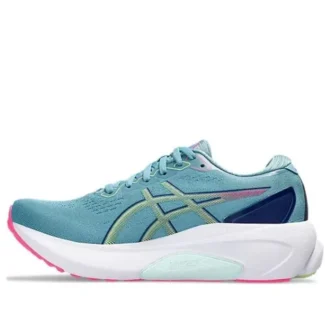 Gel-Kayano 30 Wide „Gris Blue Lime Green“