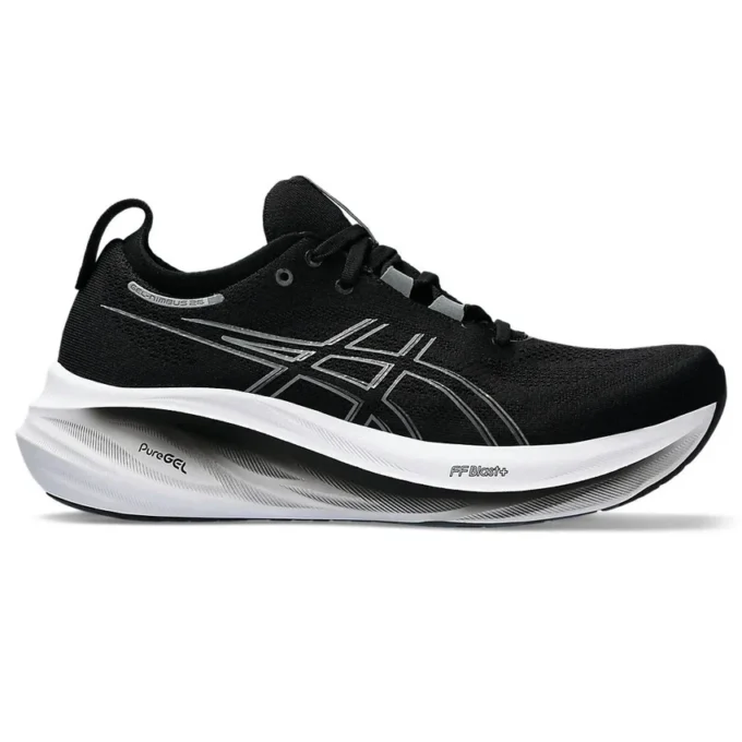 Gel-Nimbus 26 4E Wide „Black Graphite Grey“