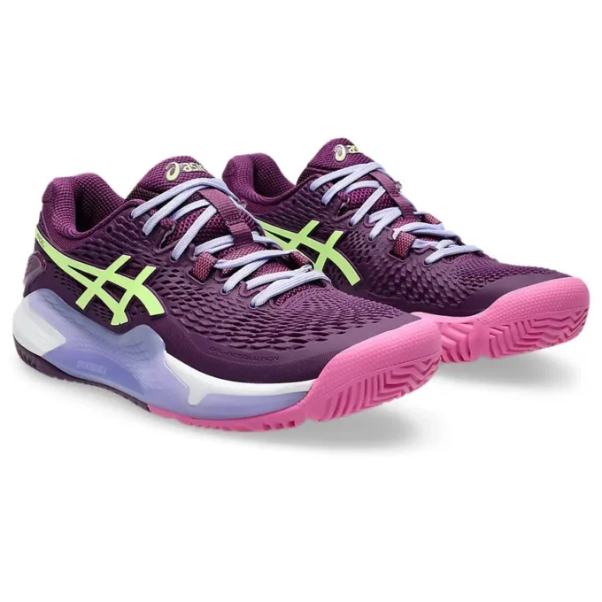 GEL-Resolution 9 Padel „Deep Mauve Lime Green“