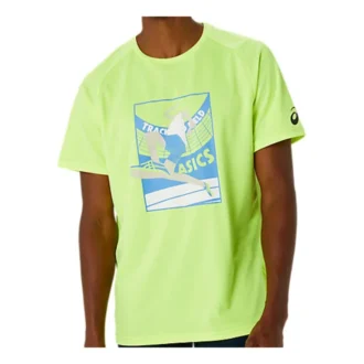 Grafik-T-Shirt mit kurzen Ärmeln „Safety Yellow“