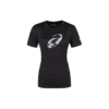 Kurzarm-T-Shirt mit Spiralgrafik, asiatische Größen, „Performance Black“