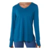 Langarm-Heather-Oberteil „Deep Sea Teal Heather“