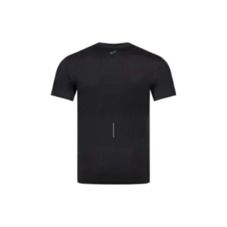 Lauf-T-Shirt mit reflektierendem Logo „Schwarz“