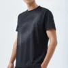 Lauf-T-Shirt mit reflektierendem Logo „Schwarz“