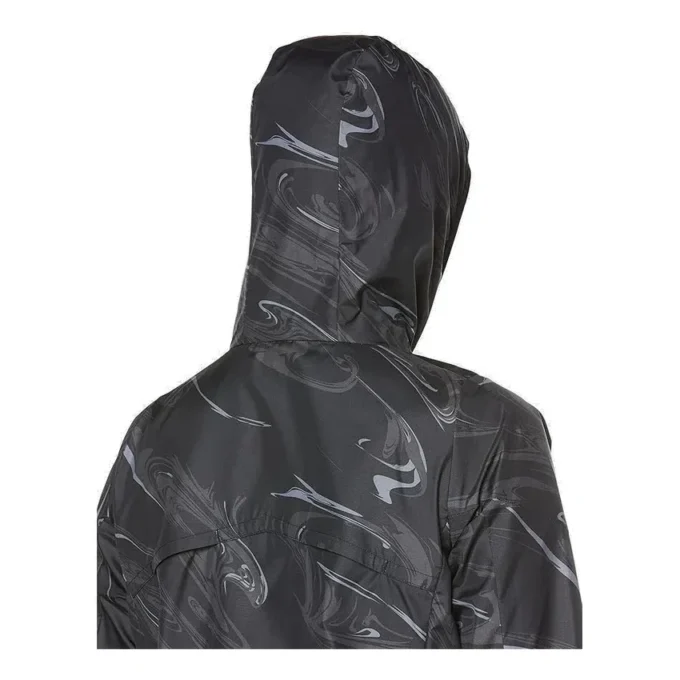 Laufbekleidung Grafik-Webjacke „Schwarz“