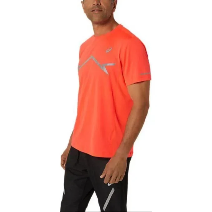 Lite-Show Kurzarm-Logo-T-Shirt „Orange“