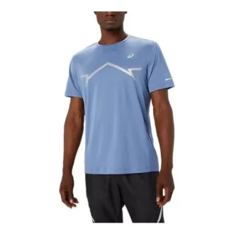 Lite-Show Kurzarm-Logo-T-Shirt „Sky Blue“