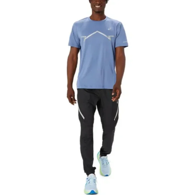 Lite-Show Kurzarm-Logo-T-Shirt „Sky Blue“
