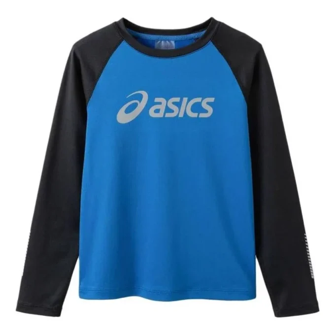 Logo-Langarm-T-Shirt „Blue“