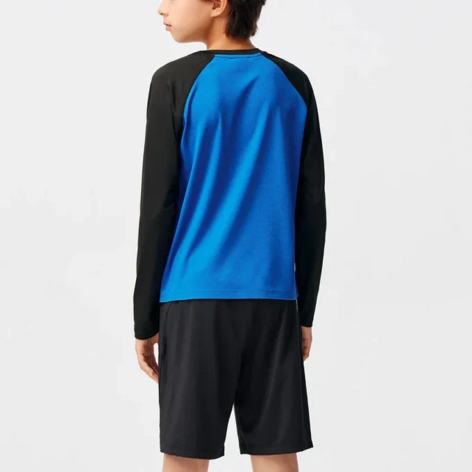 Logo-Langarm-T-Shirt „Blue“
