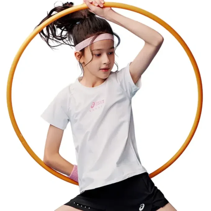 Logo-T-Shirt „Weiß Rosa Grau“