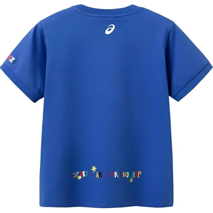 Lässiges bedrucktes T-Shirt „Blue“