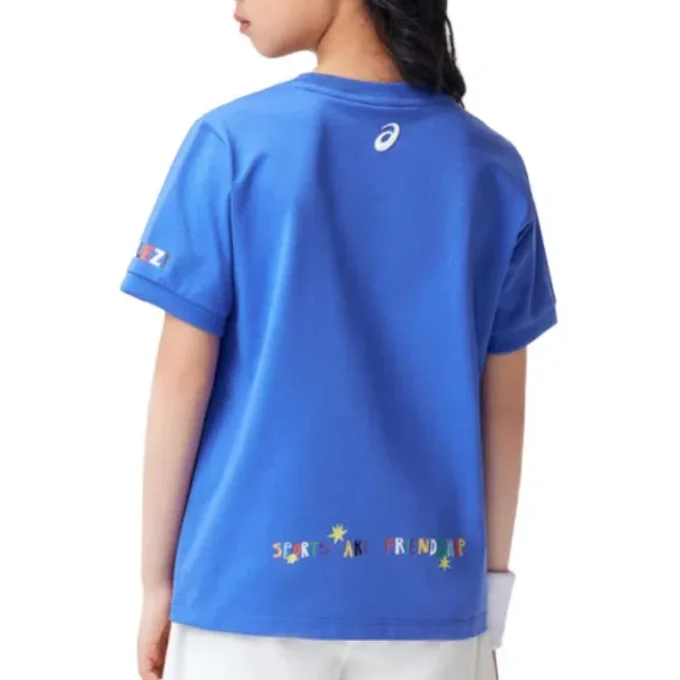 Lässiges bedrucktes T-Shirt „Blue“