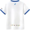 Lässiges bedrucktes T-Shirt „White Blue“