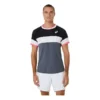 Match Kurzarm-T-Shirt „Grey White Black“