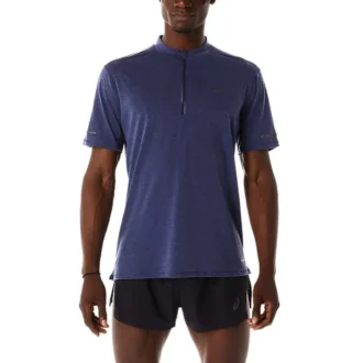 Metarun 1/2 Zip T-Shirt „Indigo Blue“