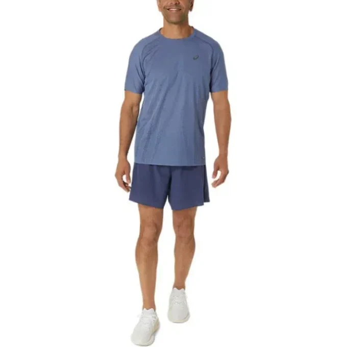 Metarun Lauf-T-Shirt „Denim Blue“