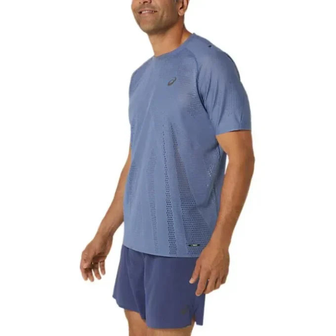 Metarun Lauf-T-Shirt „Denim Blue“