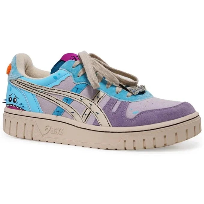 Rick and Morty x Asics Court-MZ Unisex-Sneaker Blau/Lila