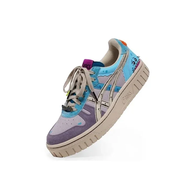 Rick and Morty x Asics Court-MZ Unisex-Sneaker Blau/Lila