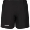 Shorts mit Logo und Reißverschlusstasche hinten „Schwarz“