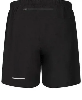 Shorts mit Logo und Reißverschlusstasche hinten „Schwarz“