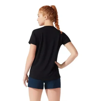 Silbernes Kurzarm-Oberteil „Performance Black“