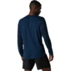 Silbernes Langarm-T-Shirt „French Blue“