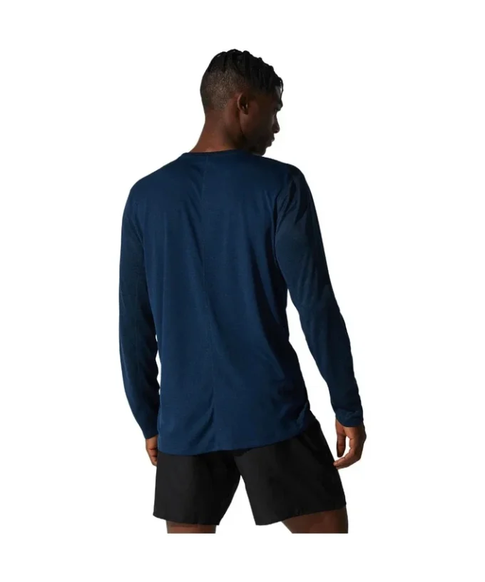 Silbernes Langarm-T-Shirt „French Blue“