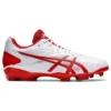 Star Shine III Baseball Point Spike Schuhe „Weiß Rot“