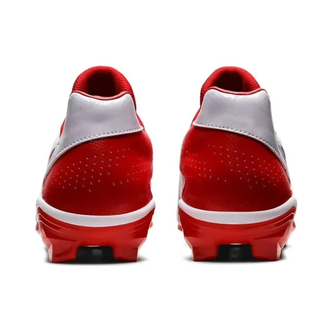 Star Shine III Baseball Point Spike Schuhe „Weiß Rot“