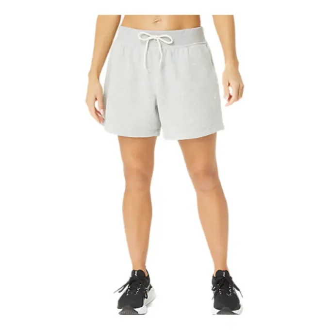 Sunday Sana Fleece-Shorts „Hellgrau meliert“