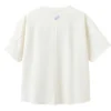 T-Shirt mit Blumenlogo „Weiß“