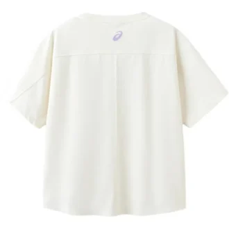 T-Shirt mit Blumenlogo „Weiß“