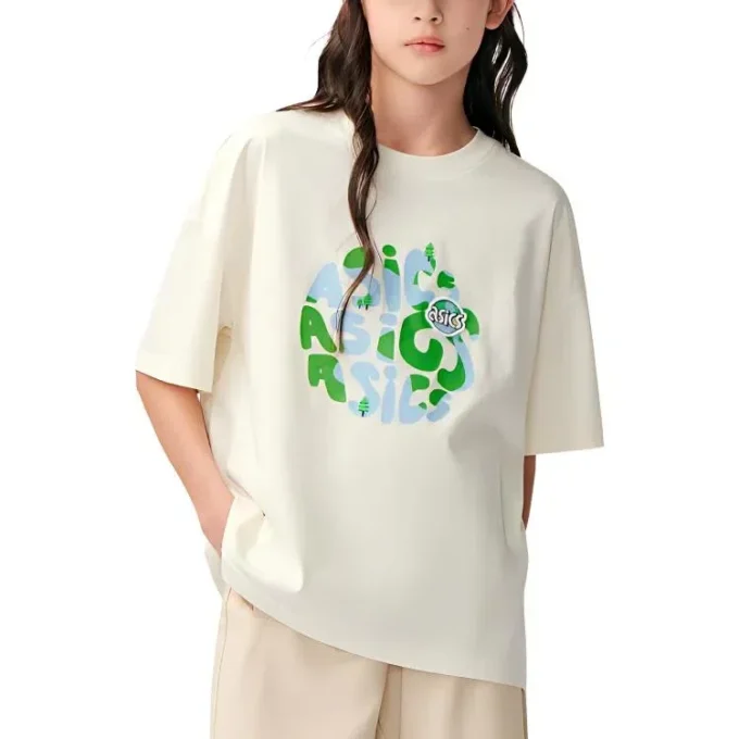 T-Shirt mit Earth-Theme-Logo „Weiß“